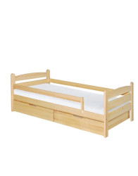 Dřevěná dětská postel s zásuvkami Mauricius 90x200