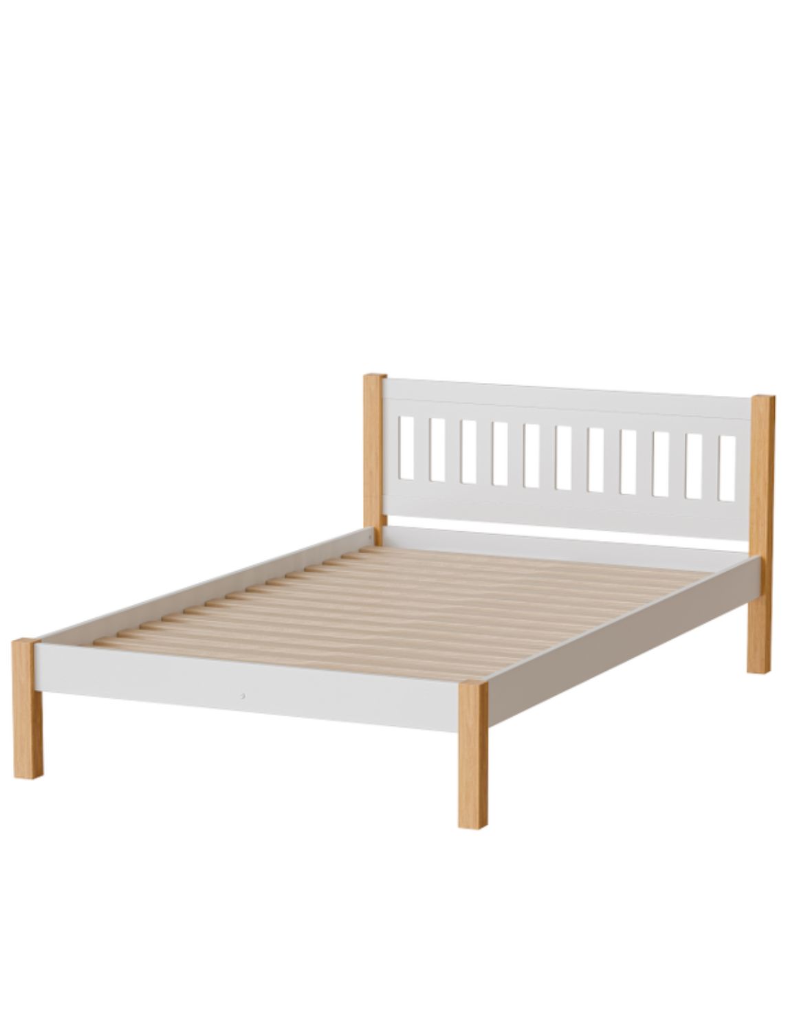 Dřevěná postel GAJA 120x200 bílá/černá