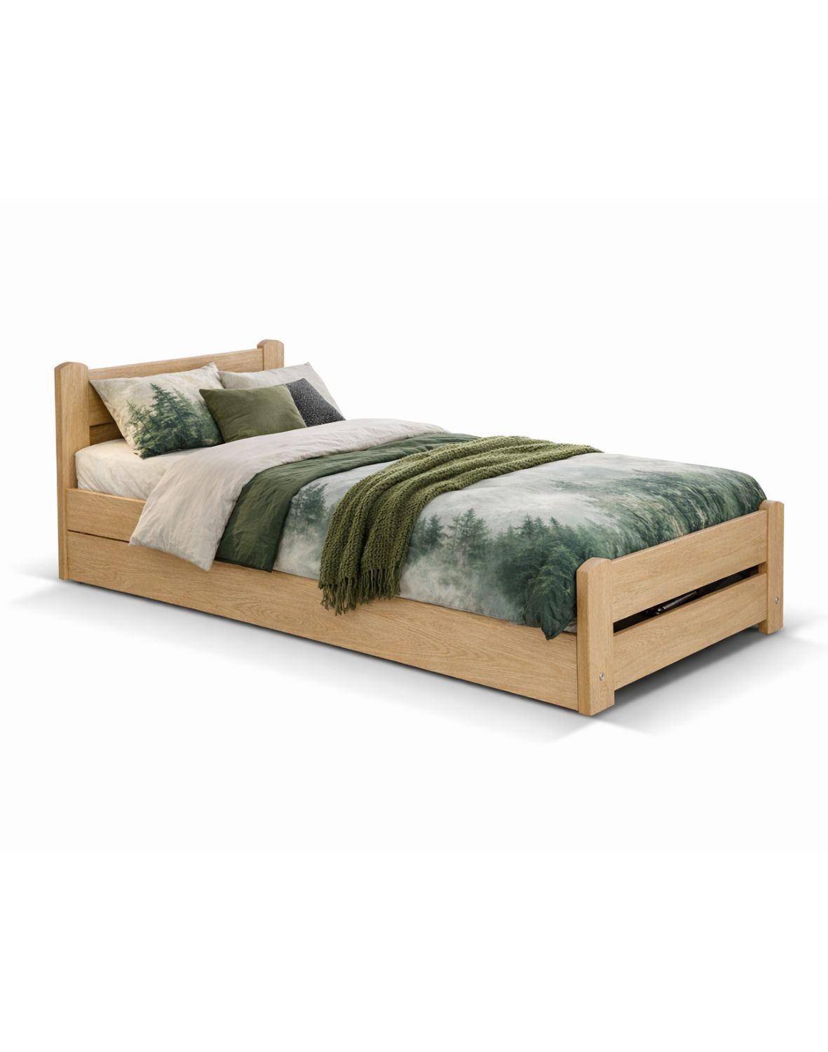 Dřevěná postel pro mládež s úložným prostorem Relax 100x200