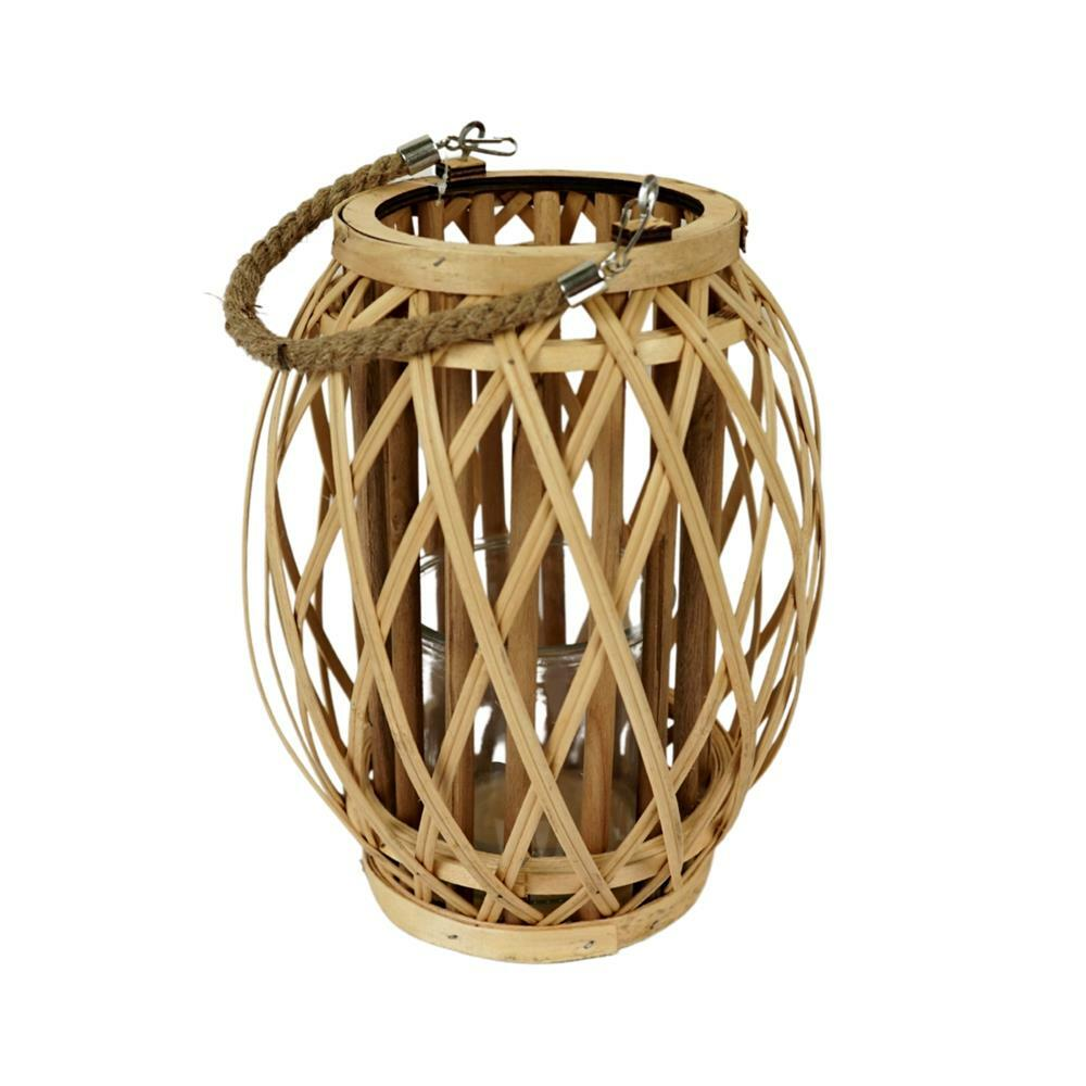 Dřevěná závěsná lucerna HAMADA s rukojetí - více velikostí Velikost: L