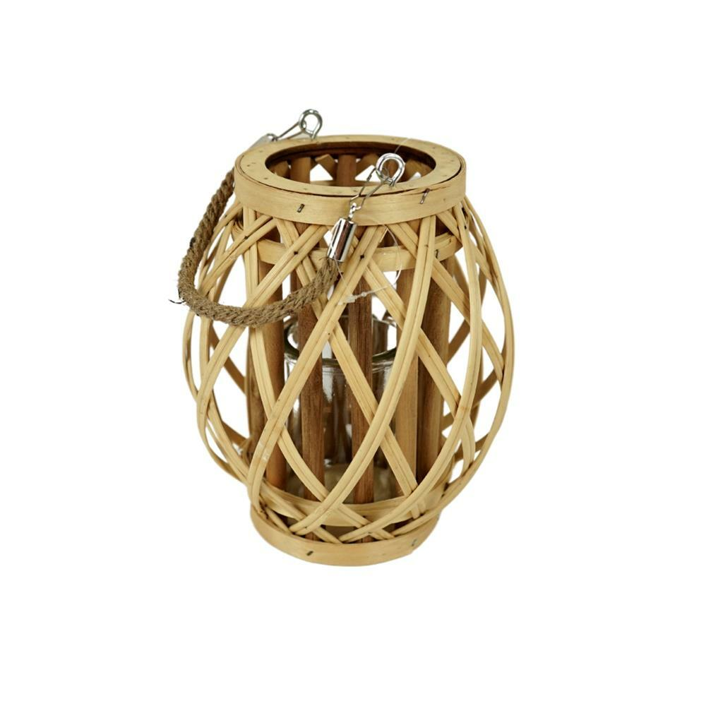 Dřevěná závěsná lucerna HAMADA s rukojetí - více velikostí Velikost: S