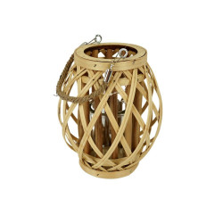 Dřevěná závěsná lucerna HAMADA s rukojetí - více velikostí Velikost: S