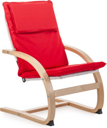 Dřevěné dětské křeslo AEMELY, červená