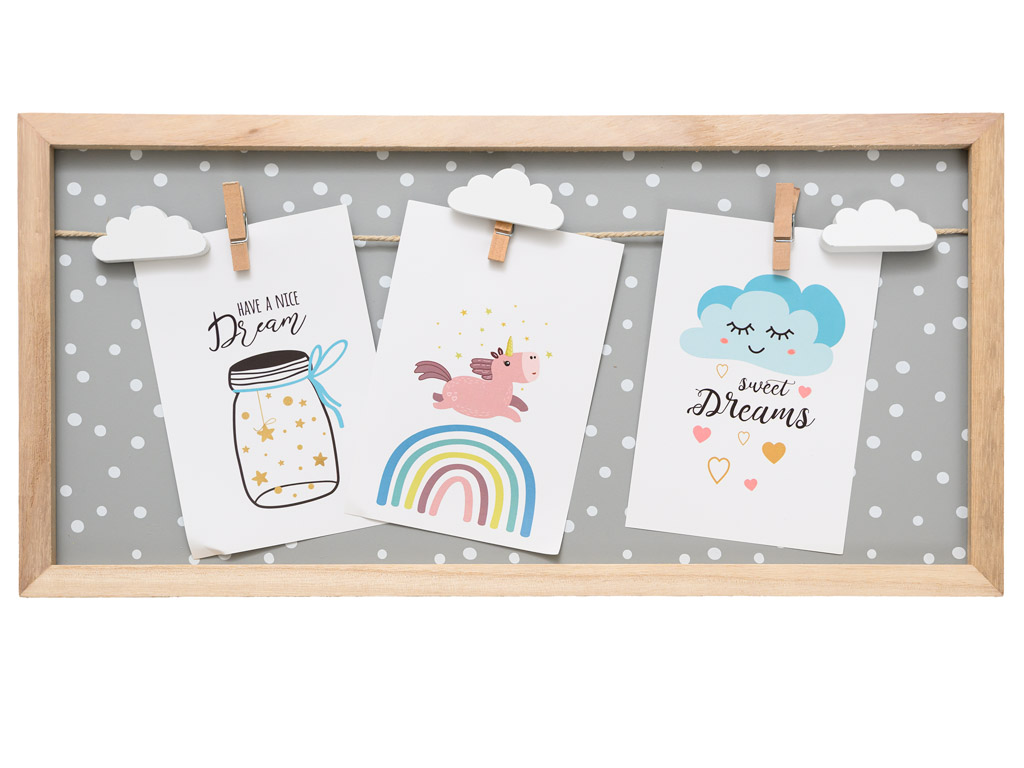 Dřevěný rámeček na fotky CLOUD 40 cm