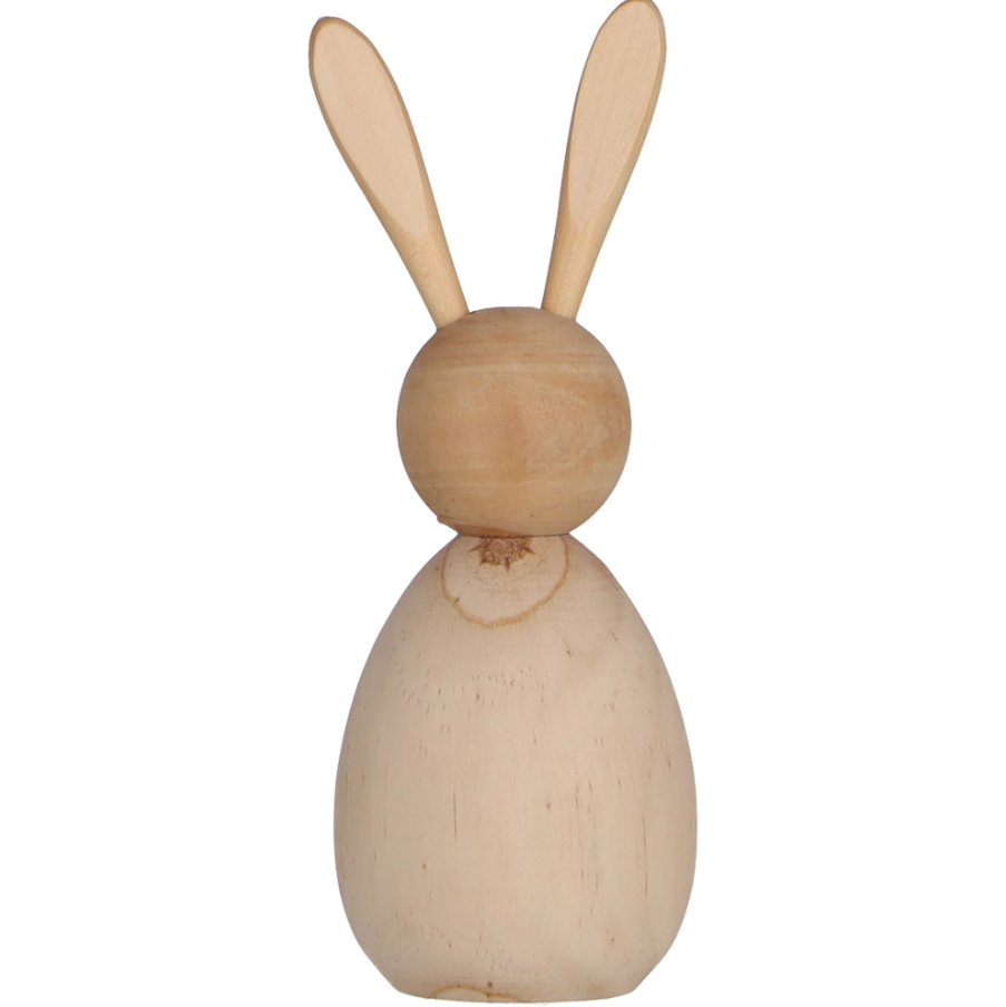 Dřevěný zajíček BUNNY DAISY 17,5 cm přírodní