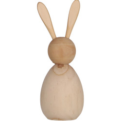 Dřevěný zajíček BUNNY DAISY 17,5 cm přírodní