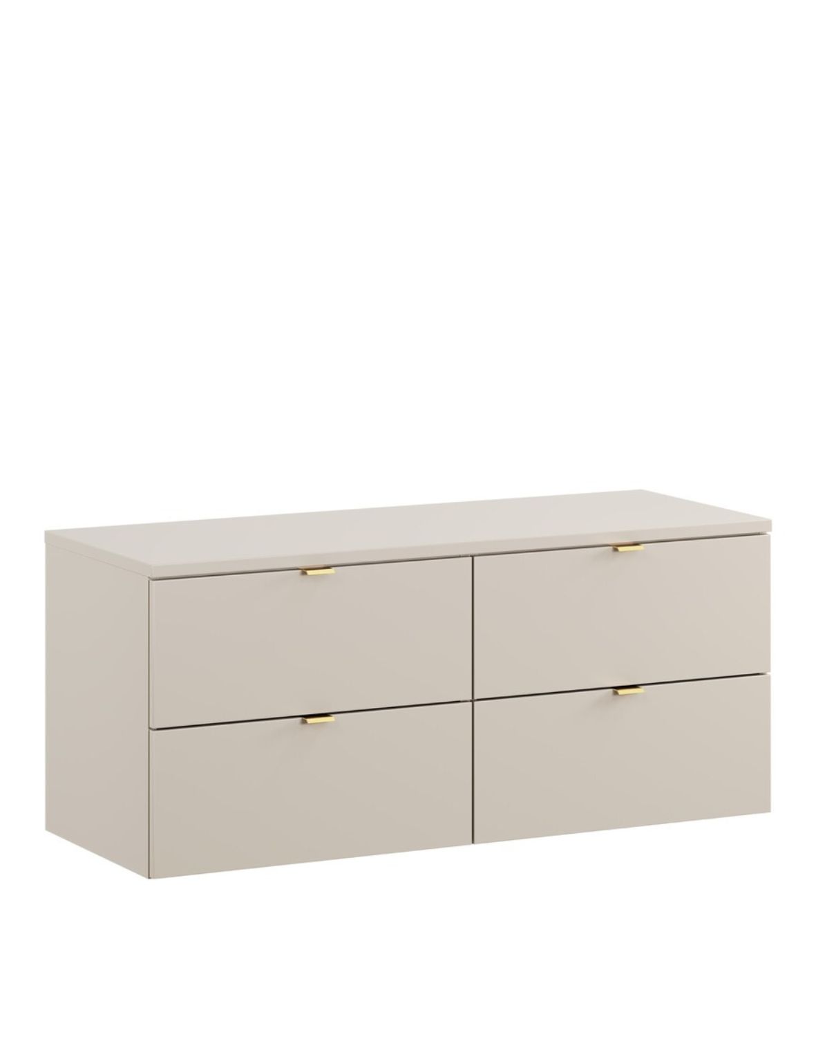 Dvojitá koupelnová skříňka pod umyvadlo 120 cm s deskou, sada Kašmír (SET-DC B 120CM)