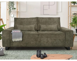 Dvoumístná pohovka Cassino, olivově zelená tkanina