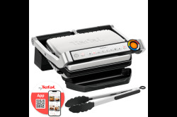 Elektrický gril Tefal OptiGrill+ s kleštěmi GC718D10 Nerezový/Černý