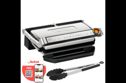 Elektrický gril Tefal OptiGrill+ XL s kleštěmi GC728D10 Nerezový/Černý