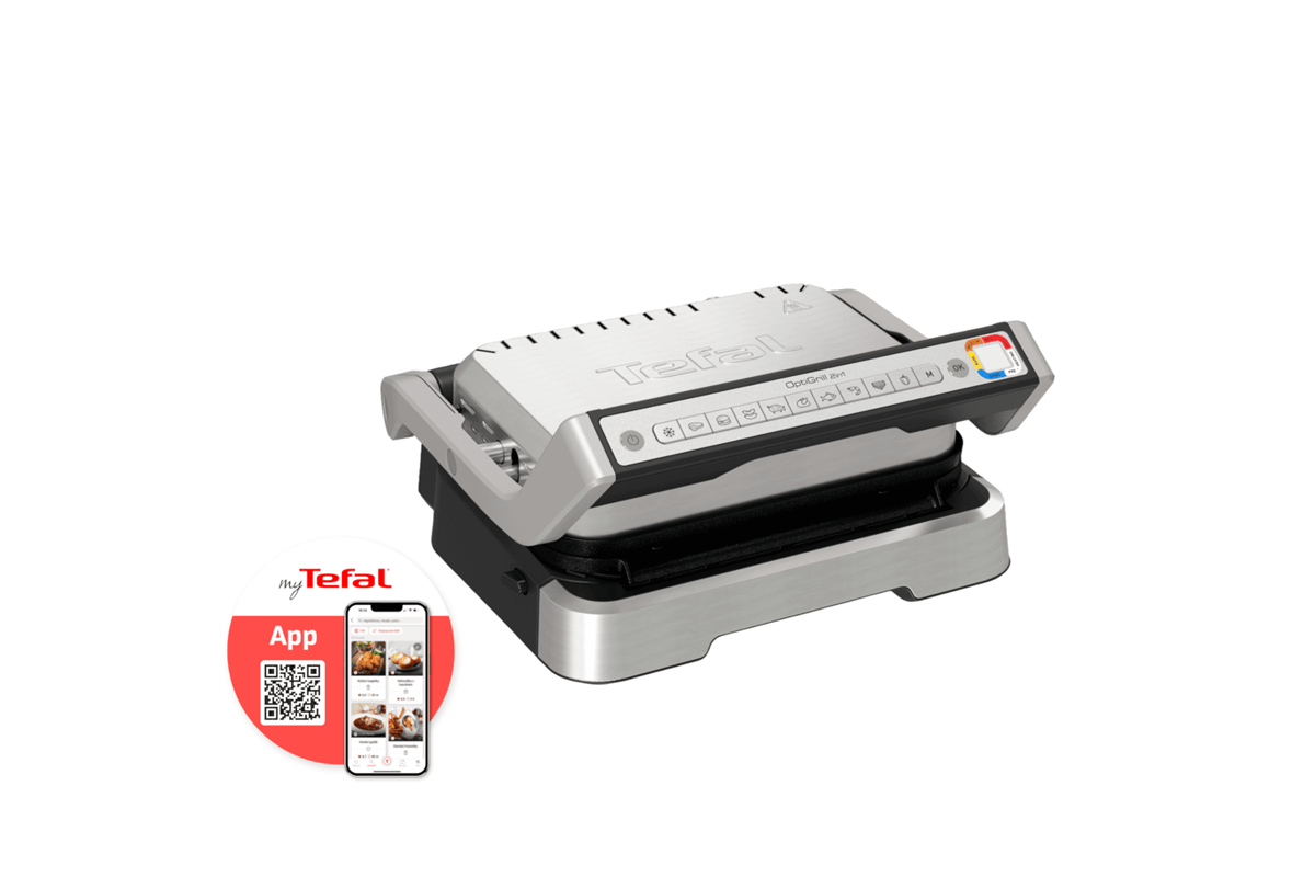 Elektrický inteligentní gril Tefal Optigrill 2v1 Inox GC772D30
