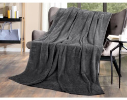 Flanelová deka Cashmere Dots 150x200 cm, antracitová