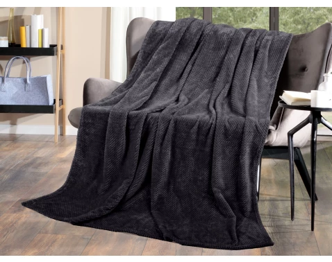 Flanelová deka Cashmere Dots 150x200 cm, černá