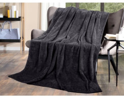 Flanelová deka Cashmere Dots 150x200 cm, černá