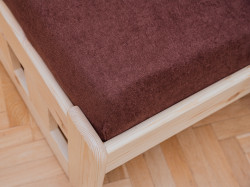 Froté prostěradlo do dětské postýlky hnědá 60 x 120 cm