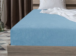 Froté prostěradlo EXCLUSIVE světle modré 200x220 cm