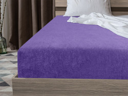 Froté prostěradlo EXCLUSIVE tmavě fialové 90 x 200 cm