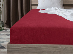 Froté prostěradlo EXCLUSIVE vínové 90 x 200 cm