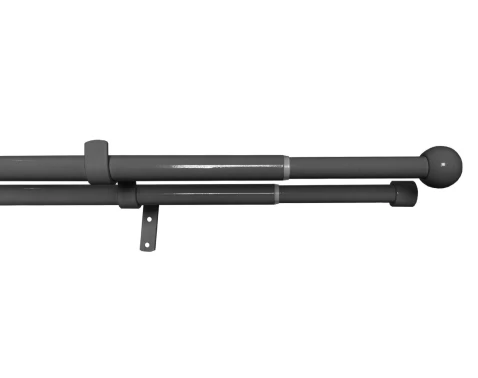 Garnýž dvouřadá Lory 200-350 cm, černý nikl