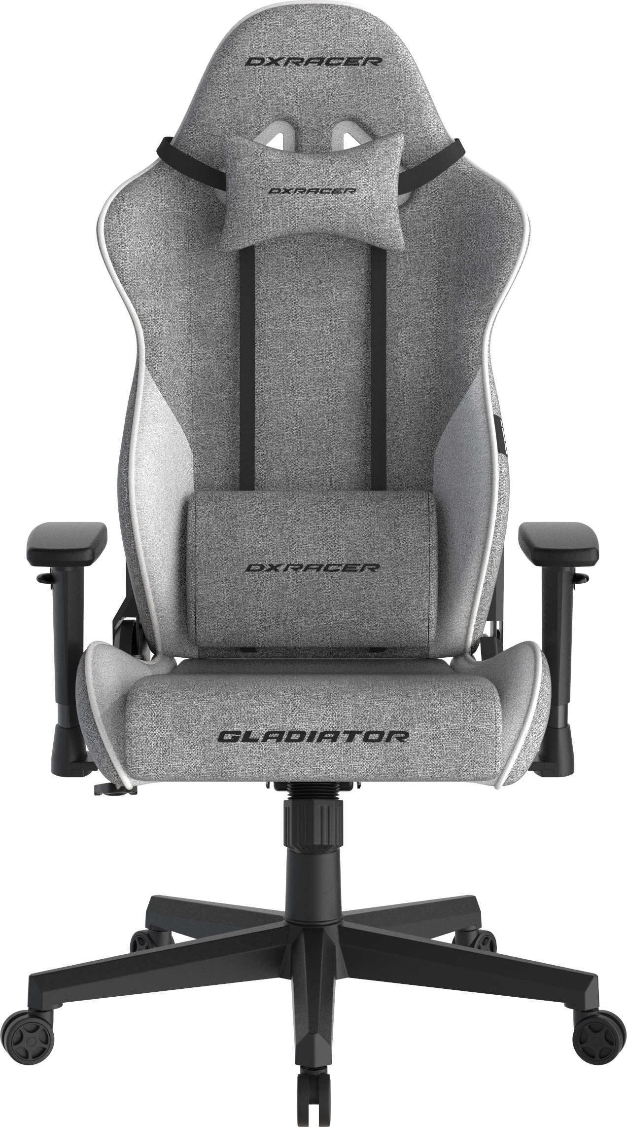 herní židle DXRacer GLADIATOR šedo-bílá, látková, č.AOJ1913S