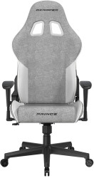 Herní židle DXRacer PRINCE šedo-bílá, látková