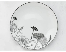 Hluboký talíř Luna Black Flower, 20 cm