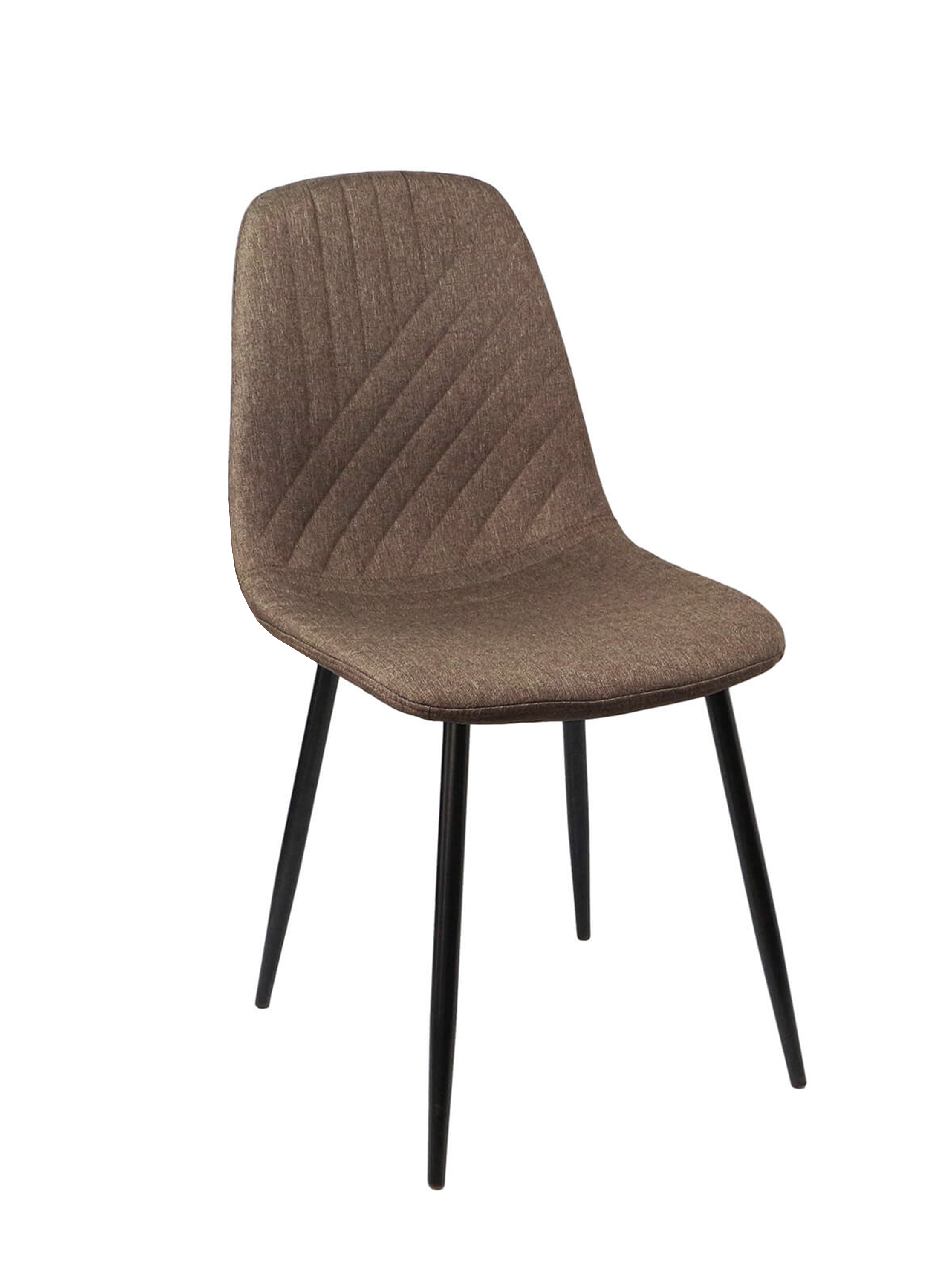 Hnědá jídelní židle EVA s černými nohami