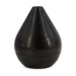 Hnědá kovová váza KOLONY GLOBE 28 cm