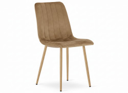 Hnědá sametová židle LAVA ALMOND BROWN