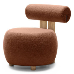 Hnědé designové křeslo HANNA, dub