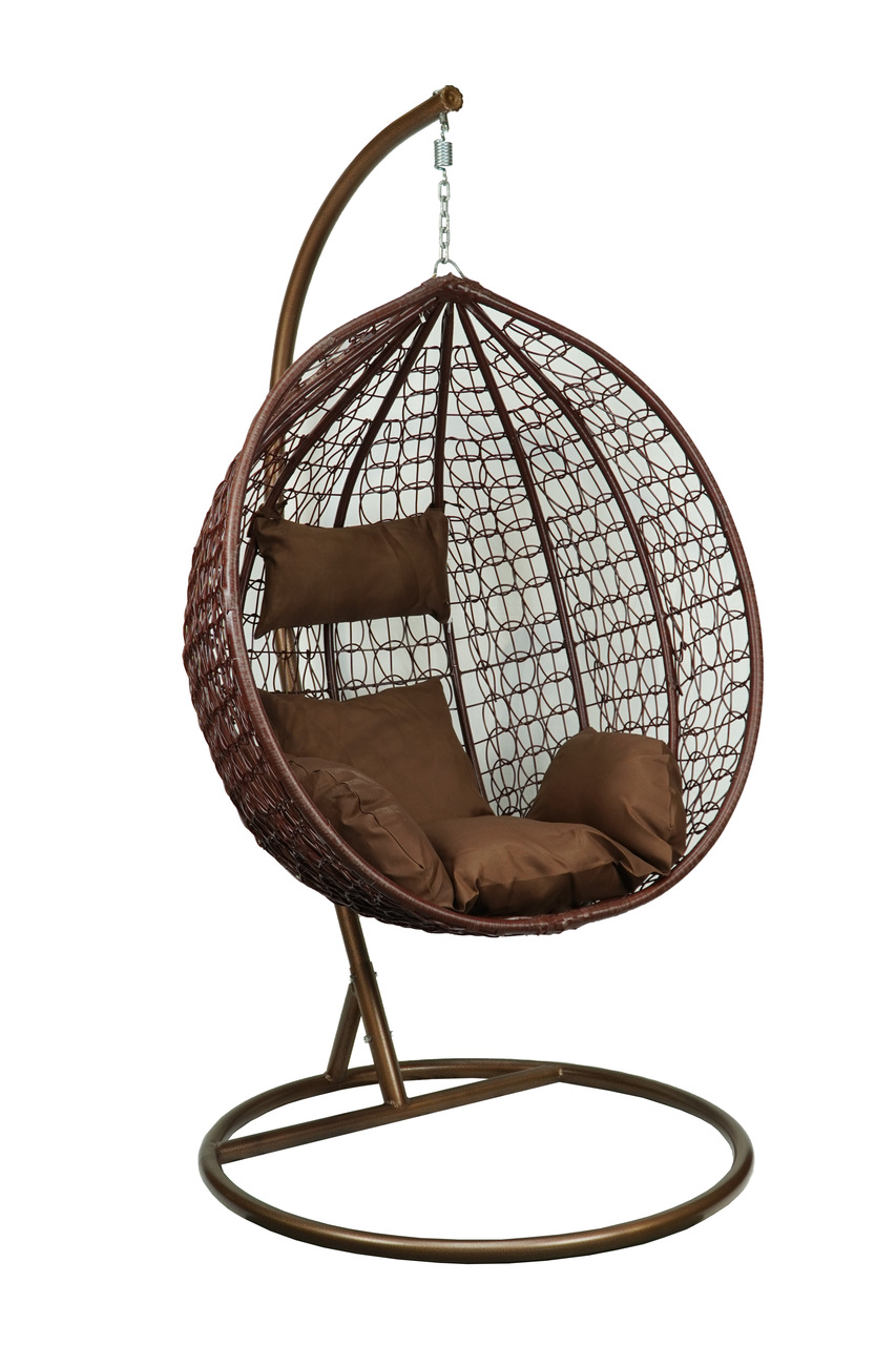 Hnědé závěsné křeslo MAROCCO se stojanem