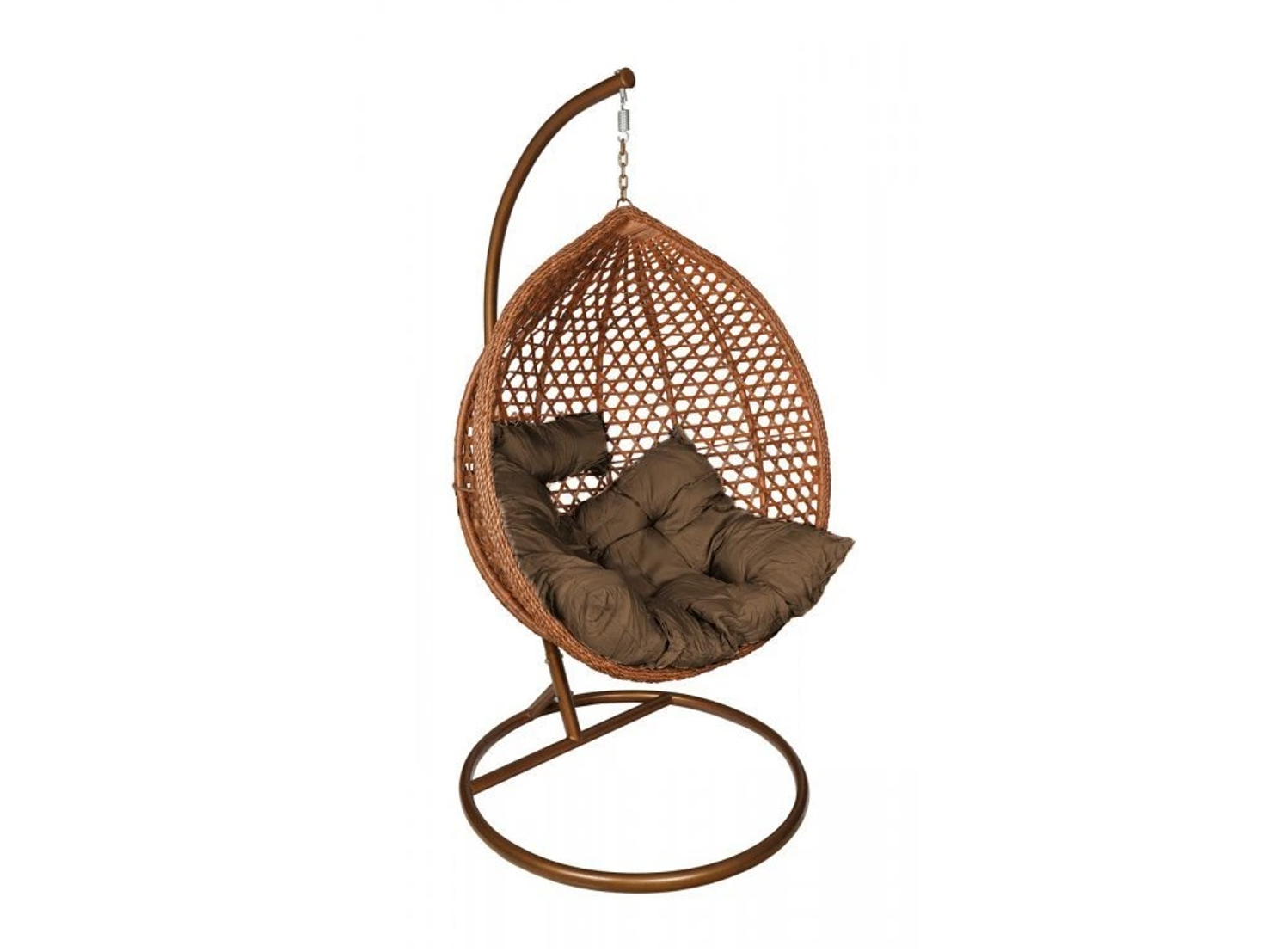 Hnědé závěsné křeslo TROPIKAL se stojanem