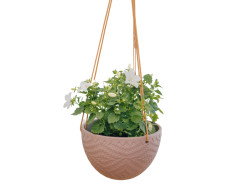 Hnědý závěsný květináč LOKAI