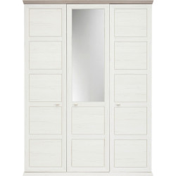 Hom`in ŠATNÍ SKŘÍŇ SE ZRCADLEM, šedá, bílá, 154/209/60 cm