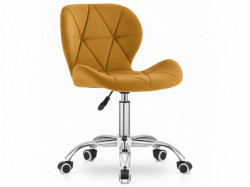 Hořčicové kancelářské křeslo AVOLA VELVET