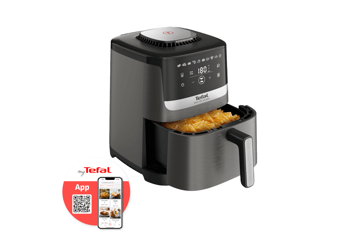Horkovzdušná fritéza Tefal Easy Fry Silence EY551HE0 Tmavě šedá