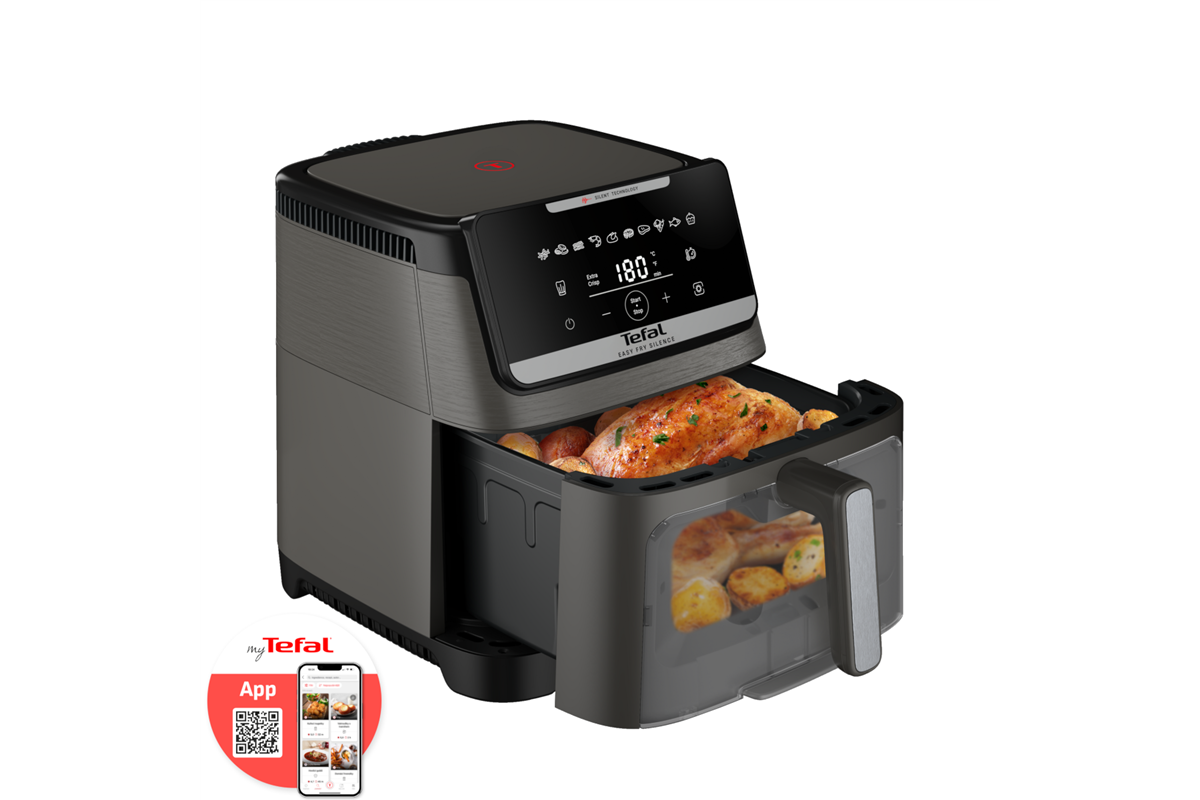 Horkovzdušná fritéza Tefal Easy Fry Silence EY846HE0 Tmavě šedá