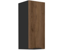 Horní kuchyňská skříňka Monza, 30 cm, ořech/černá