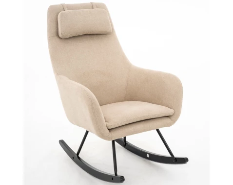 Houpací křeslo Galileo, béžová tkanina