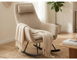 Houpací křeslo Galileo, béžová tkanina