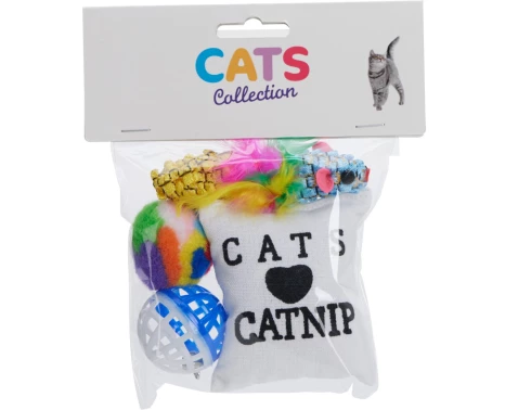 Hračky pro kočky (5 ks) Šanta, míčky a myšky
