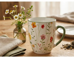 Hrnek Polní květiny 330 ml, žlutý/zelený