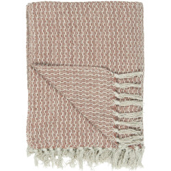 IB Laursen Bavlněný pléd CREM/RED PATTERN 160x130 cm