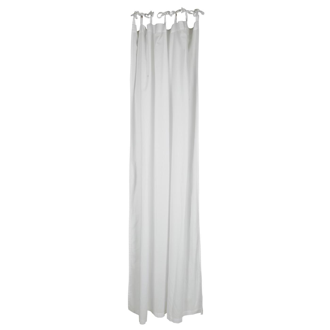 IB Laursen Bílý závěs se 7 pásky na zavazování WHITE 140x220 cm