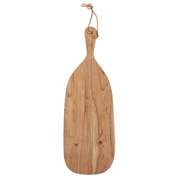 IB Laursen Dřevěné oválné prkénko s koženým provázkem ACACIA WOOD - více velikostí Velikost: S