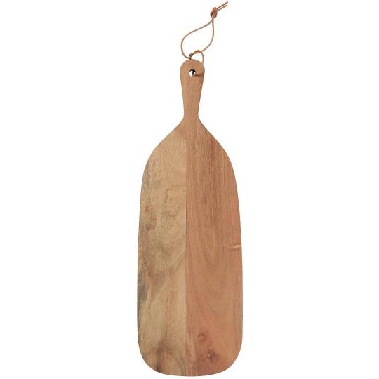 IB Laursen Dřevěné oválné prkénko s koženým provázkem ACACIA WOOD - více velikostí Velikost: M
