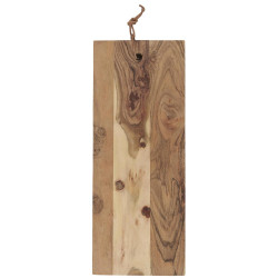 IB Laursen Dřevěné prkénko s koženým provázkem OILED ACACIA WOOD