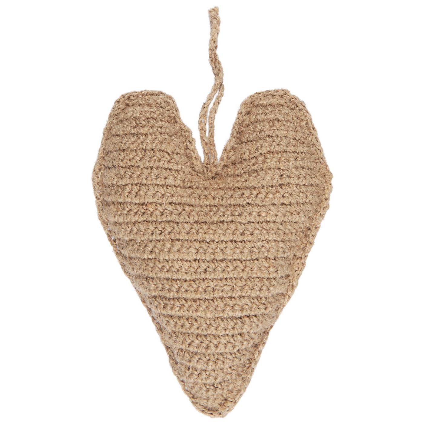 IB Laursen Háčkované jutové srdce CORDIS 19 cm
