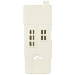 IB Laursen Krémový keramický svícen DOMEČEK TWO WINDOWS