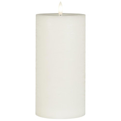 IB Laursen LED sloupová svíčka WARM FLAME 20 cm bílá